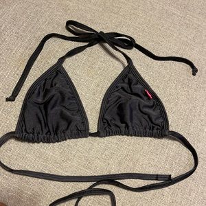 Chynna Dolls black triangle bikini top.